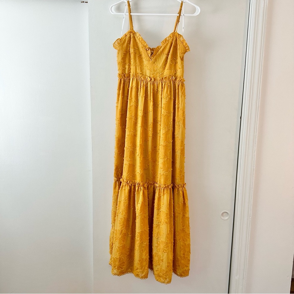 Lulus Yellow Floral Maxi Dress - Picture 1 of 12